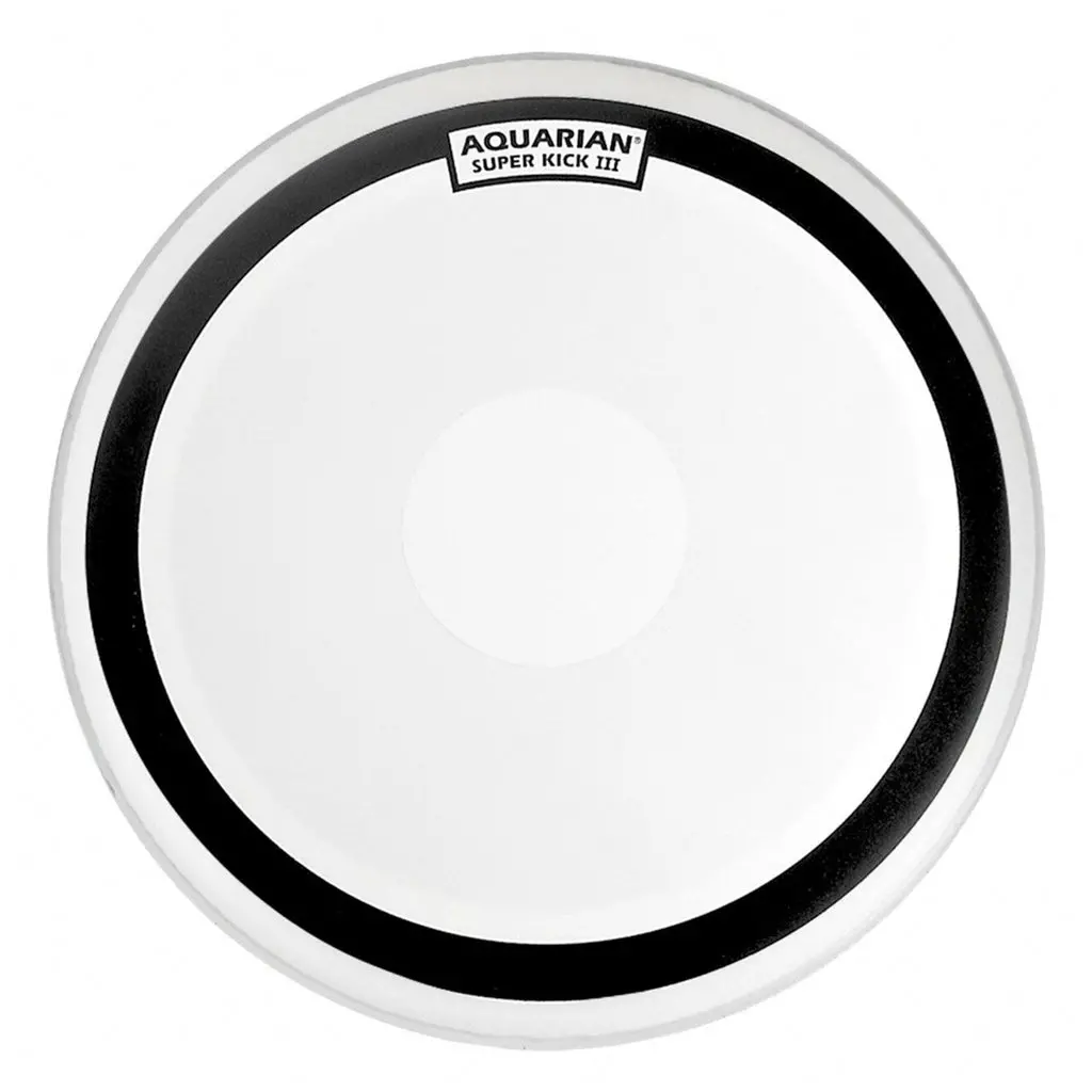 Aquarian Skiii18 18" Super-Kick 3 Coated 1Ply W/Power Dot White 1