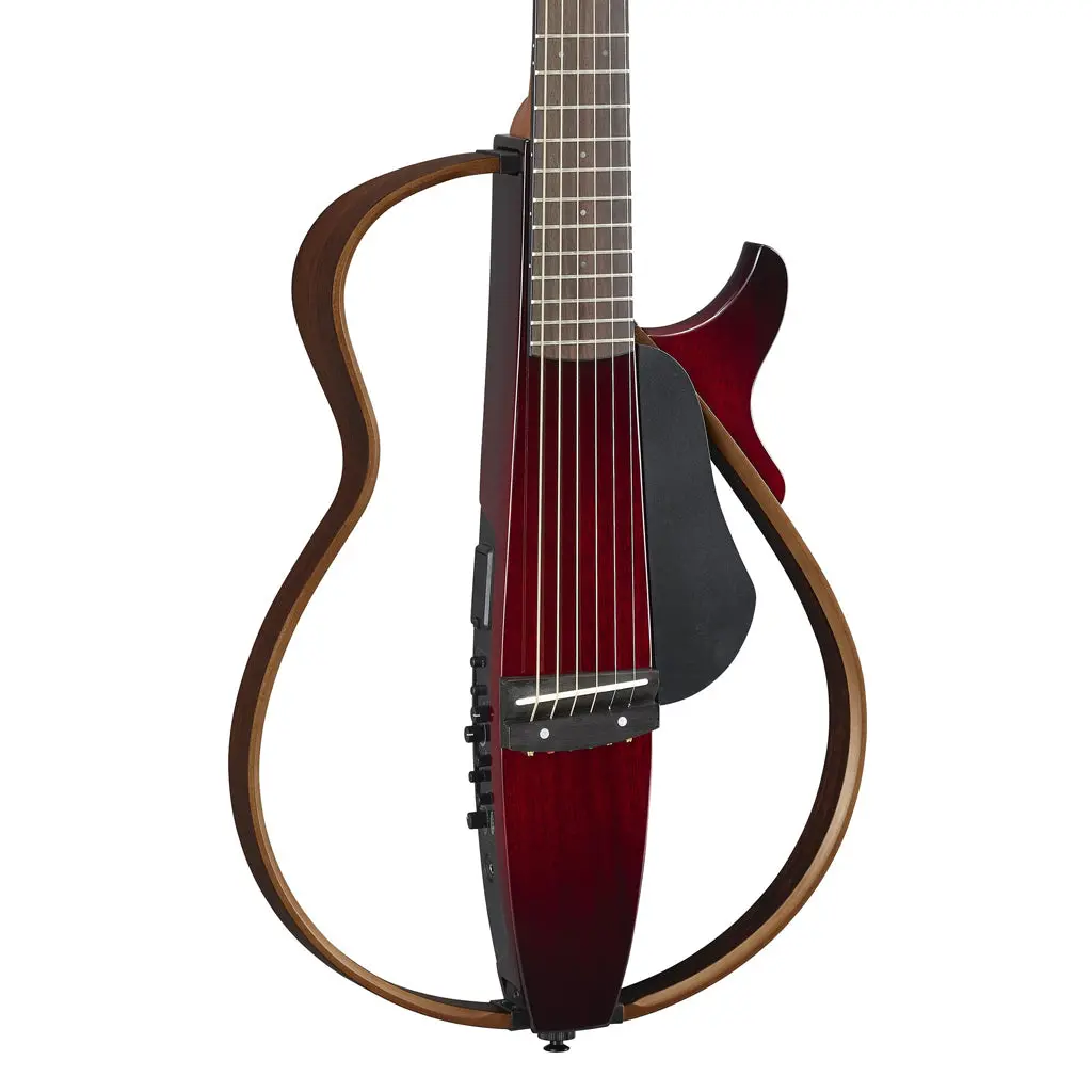 Yamaha Slg200ncrb Silent Nylon String Guitar - Crimson Red Burst 1