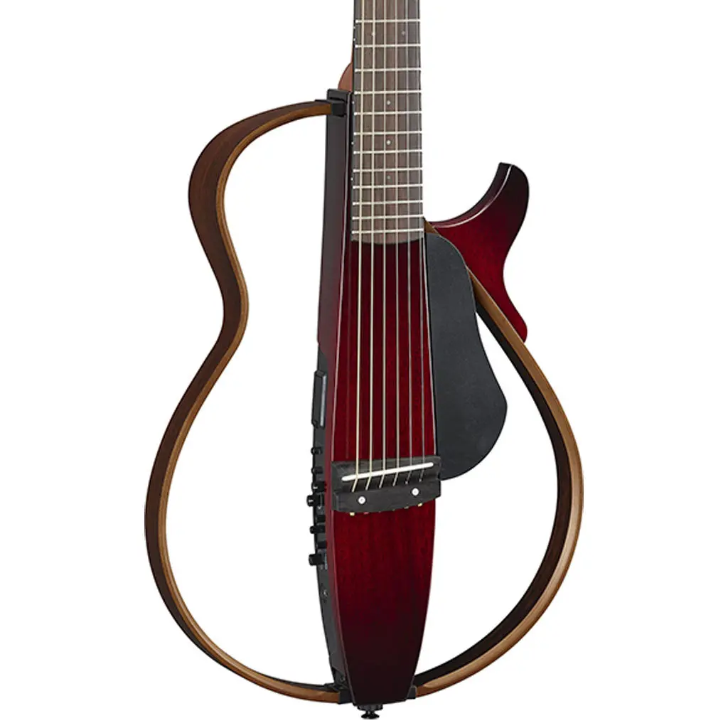 Yamaha Slg200snt Silent Steel String Guitar - Crimson Red Burst 1