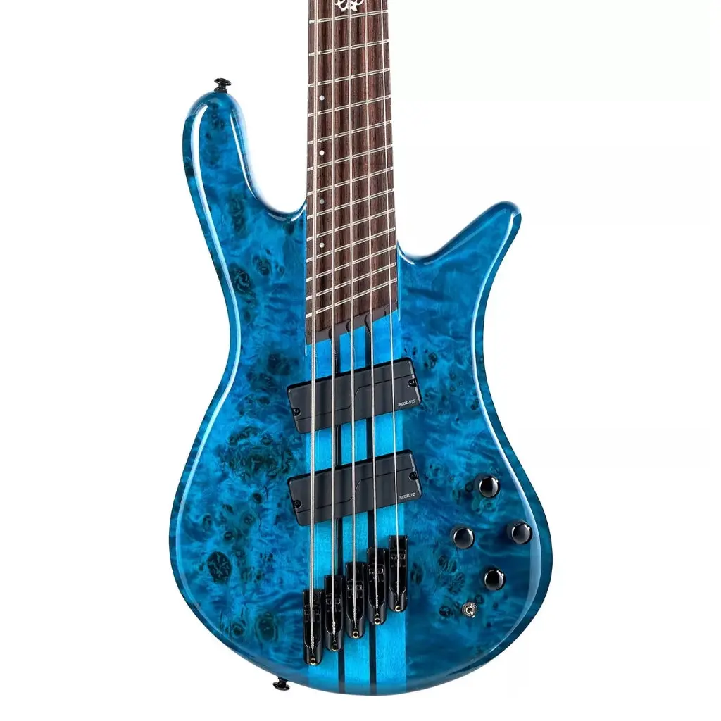 Spector Dimension 5 M/S Bass Guitar - Black & Blue Gloss 1