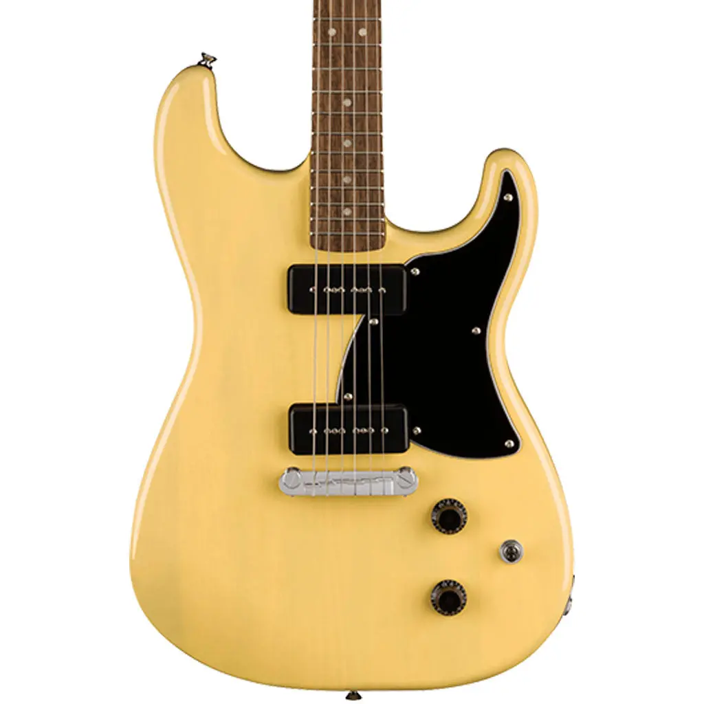 Squier Paranormal Strat-O-Sonic, Laurel Fingerboard, Black Pickguard, Vintage Blonde 1