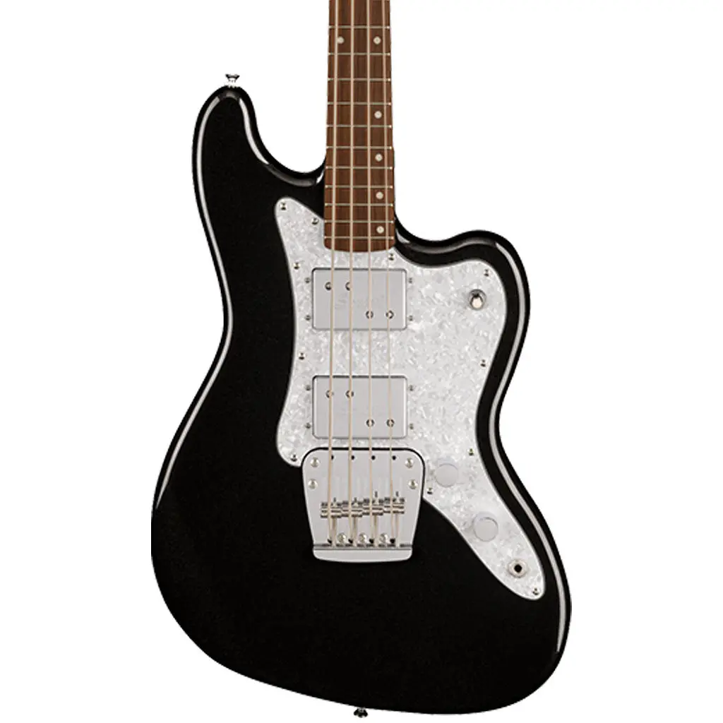 Squier Paranormal Rascal Bass Hh, Laurel Fingerboard, White Pearloid Pickguard, Metallic Black 1