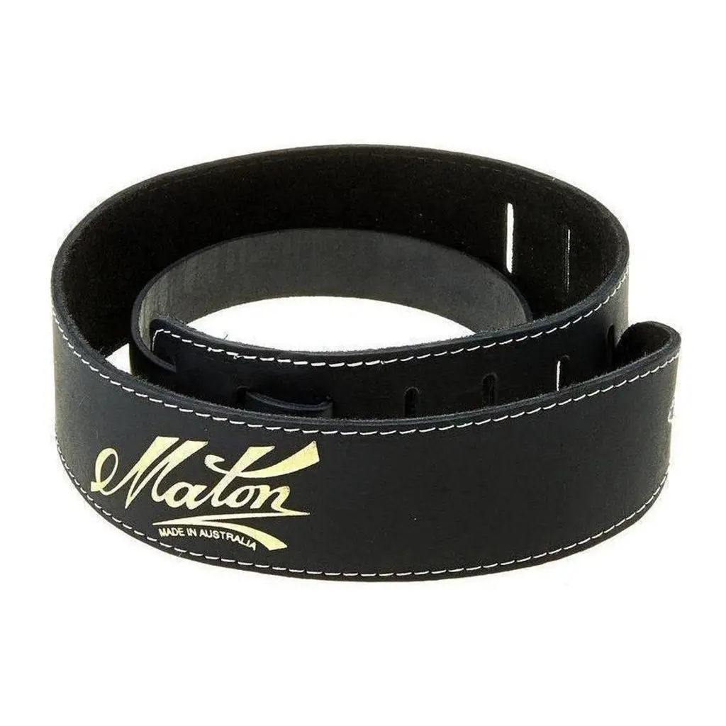 Maton Strap-Bl Soft Leather Strap Black 1