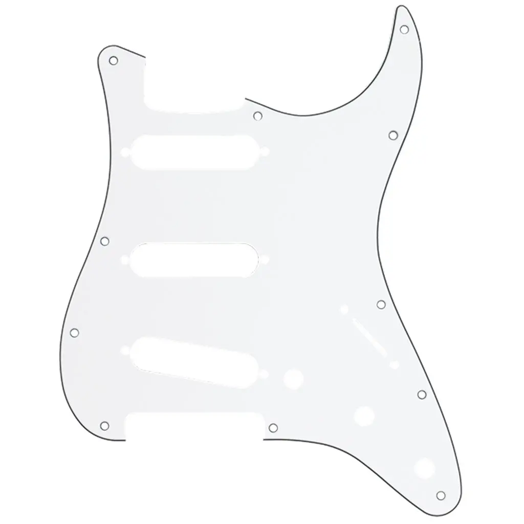 Fender Pickguard Strat - White - 3 Ply (11 Hole) 1