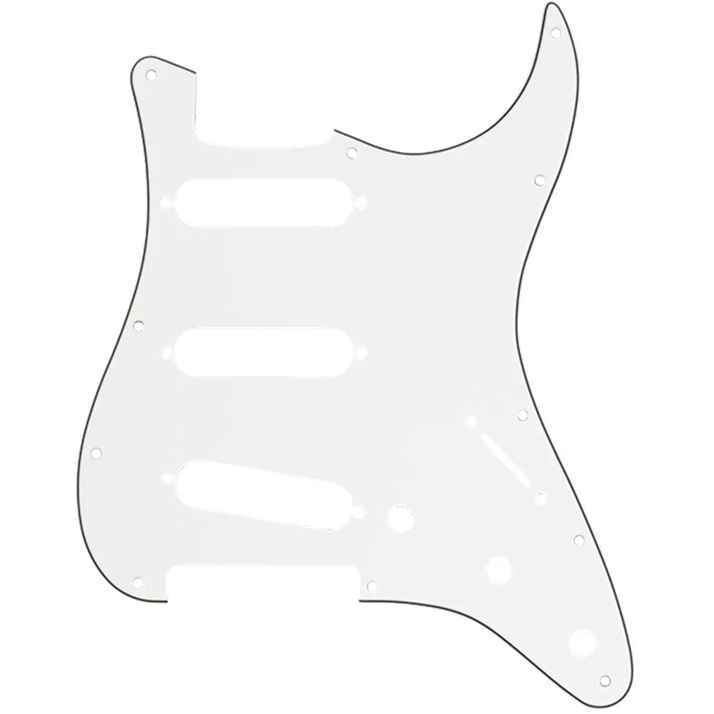 Pickguard, Stratocaster S/S/S, 11-Hole Mount, Parchment P/B/P, 3-Ply 1