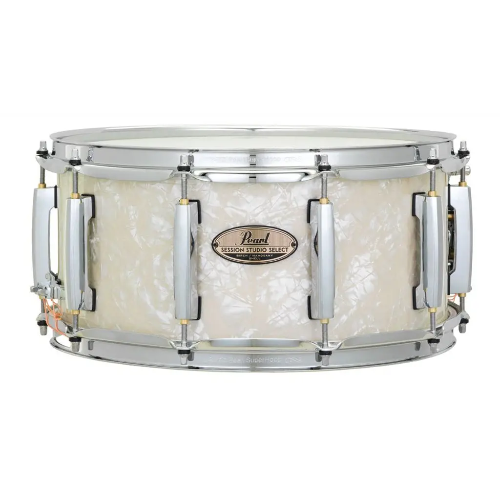 Pearl 14"X6.5" Session Studio Select Snare Drum - Nicotine White 1