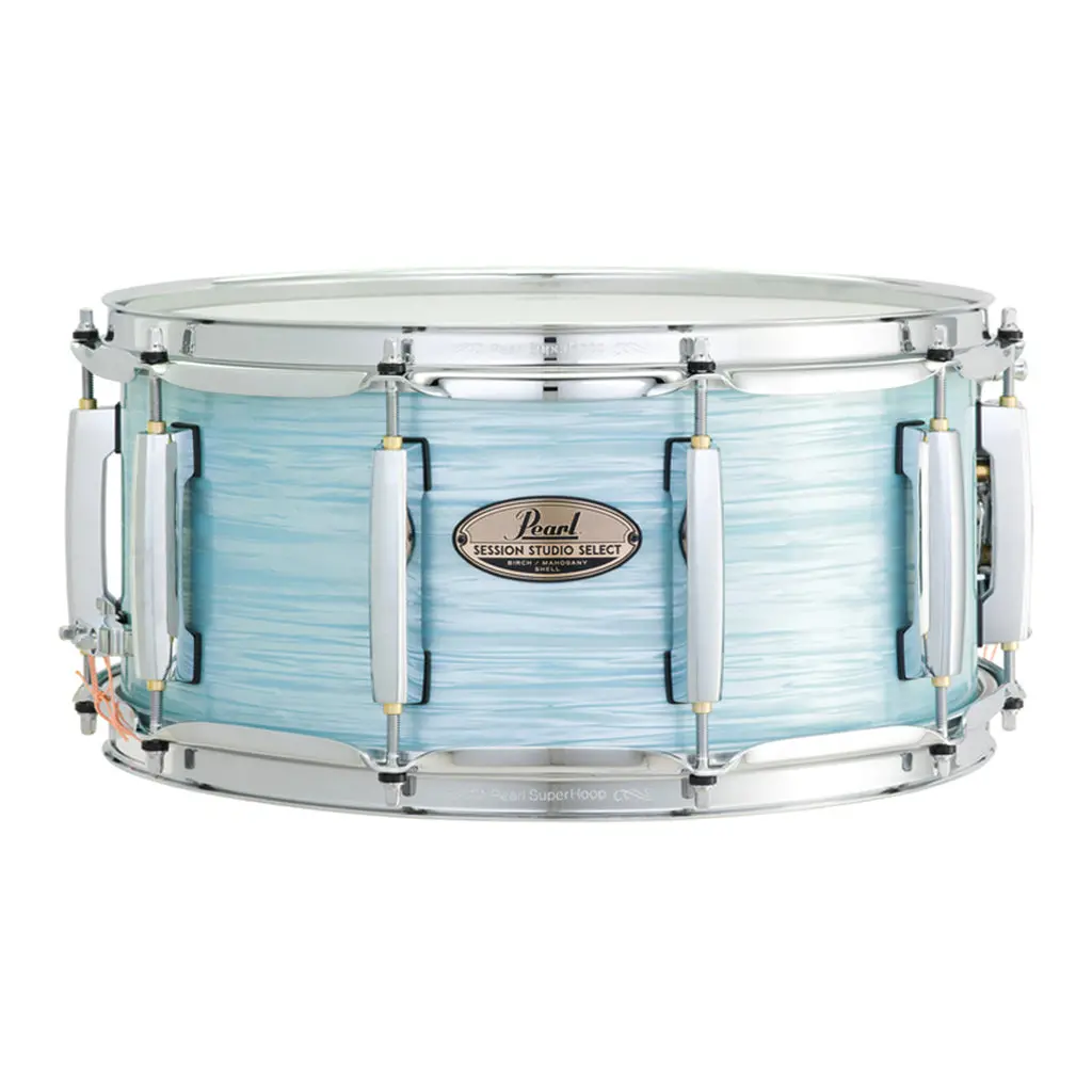Pearl 14"X6.5" Session Studio Select Snare Drum - Ice Blue Oyster 1