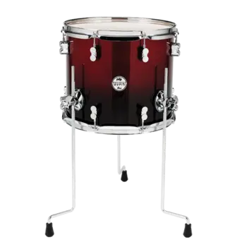 Pdp 18"X16" Floor Tom - Red To Black Fade 1
