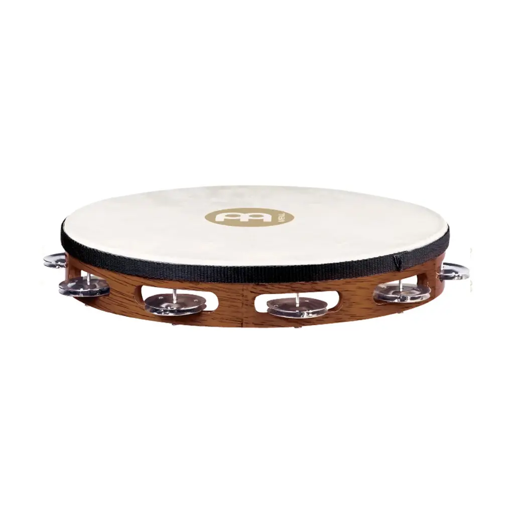 Meinl Wood Tambourine With 1 Row Steel Jingles - African Brown 1