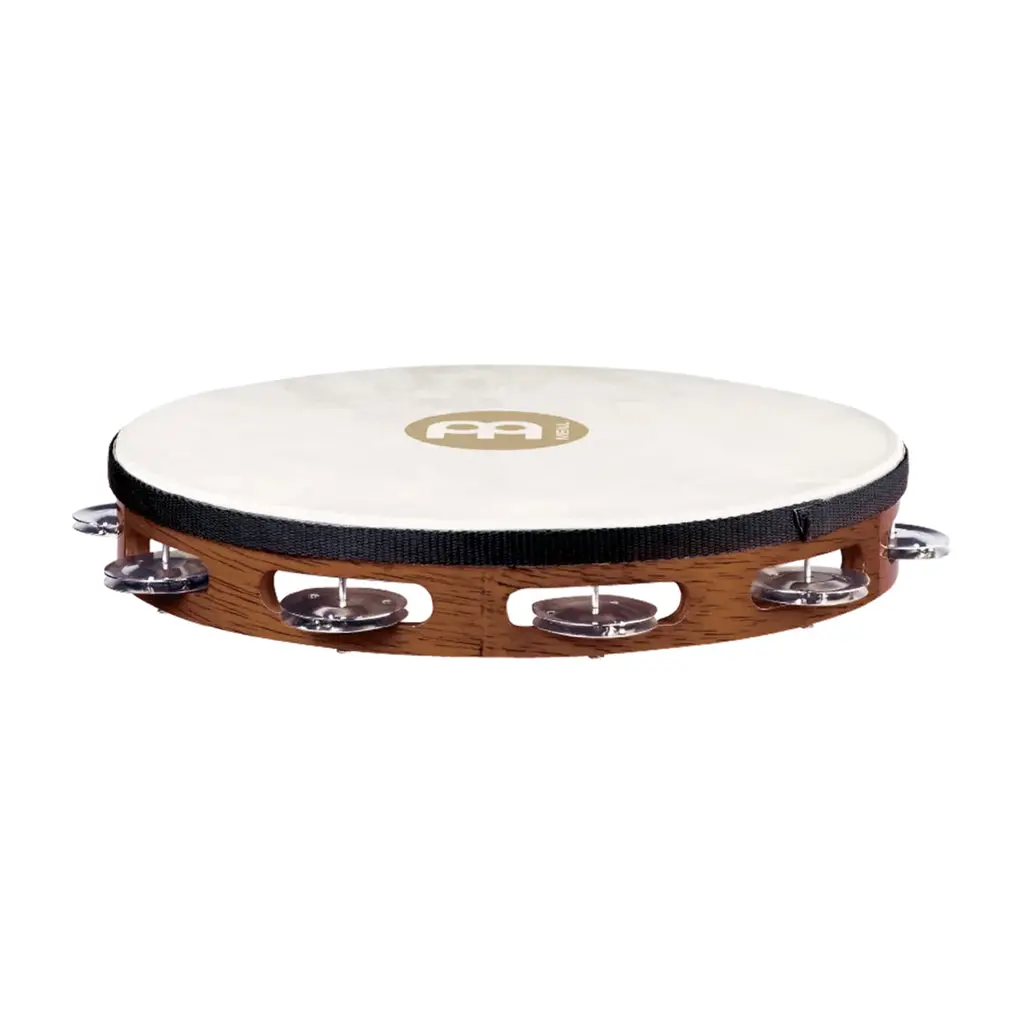 Meinl Wood Tambourine With 1 Row Steel Jingles - African Brown 2