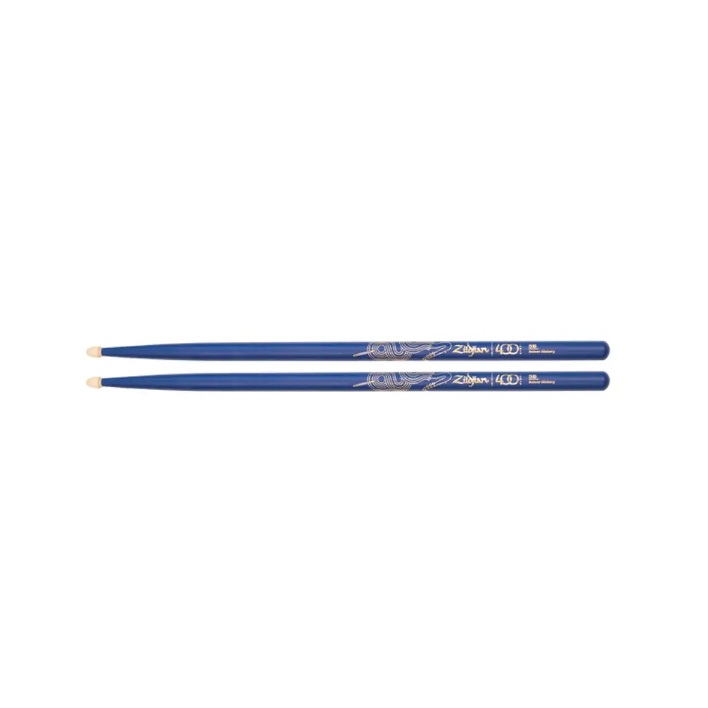 Zildjian Drumsticks Limited Edition 400Th Anniversary 20'S Jazz Design - 5B Acorn Blue/Gold 1