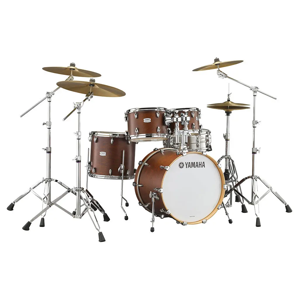Yamaha Tour Custom Euro Drum Kit With Hardware Pack - Chocolate Stain 1