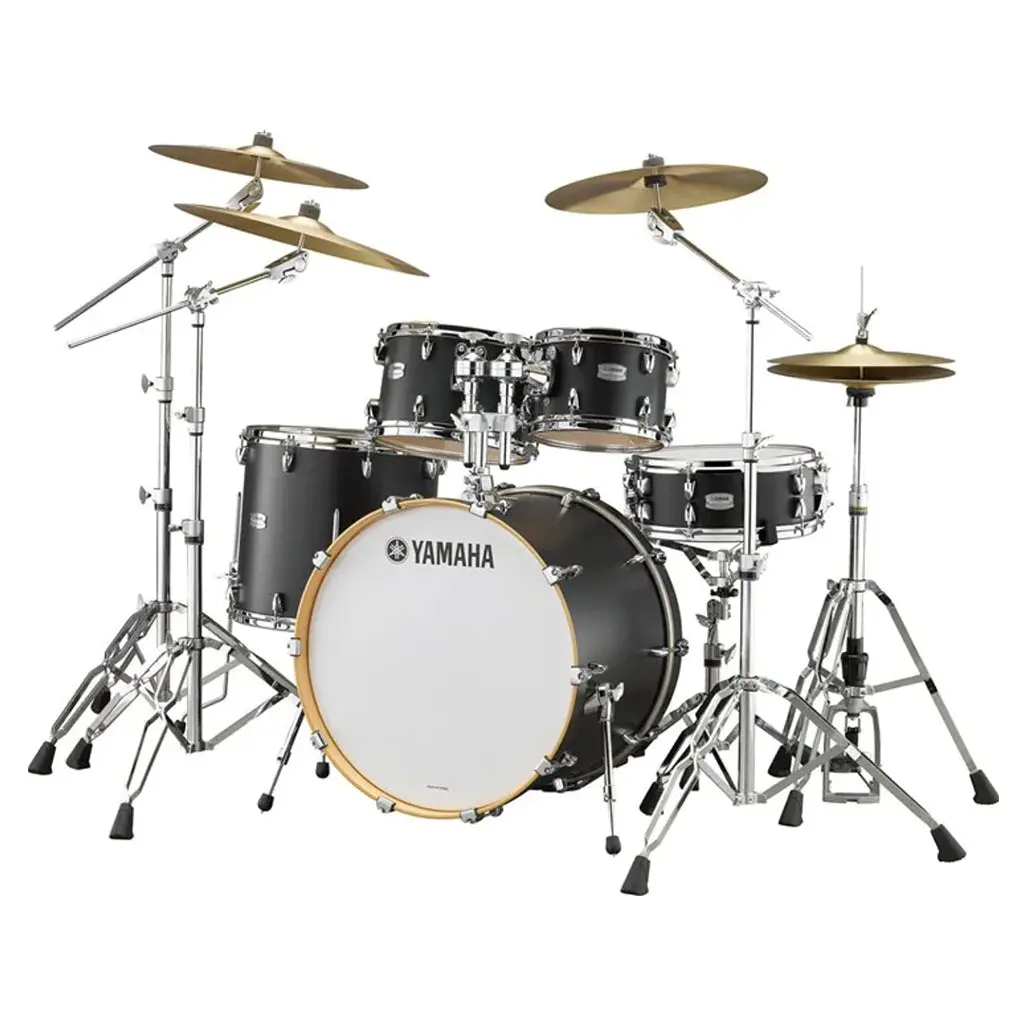 Yamaha Tour Custom Euro Drum Kit With Hardware Pack - Liqorice Satin 1