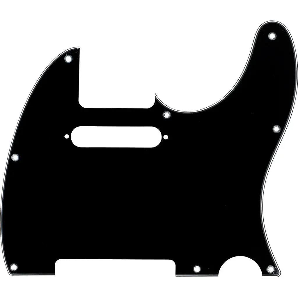 Fender Pickguard - Telecaster - 8-Hole Mount - Black, 3-Ply 1