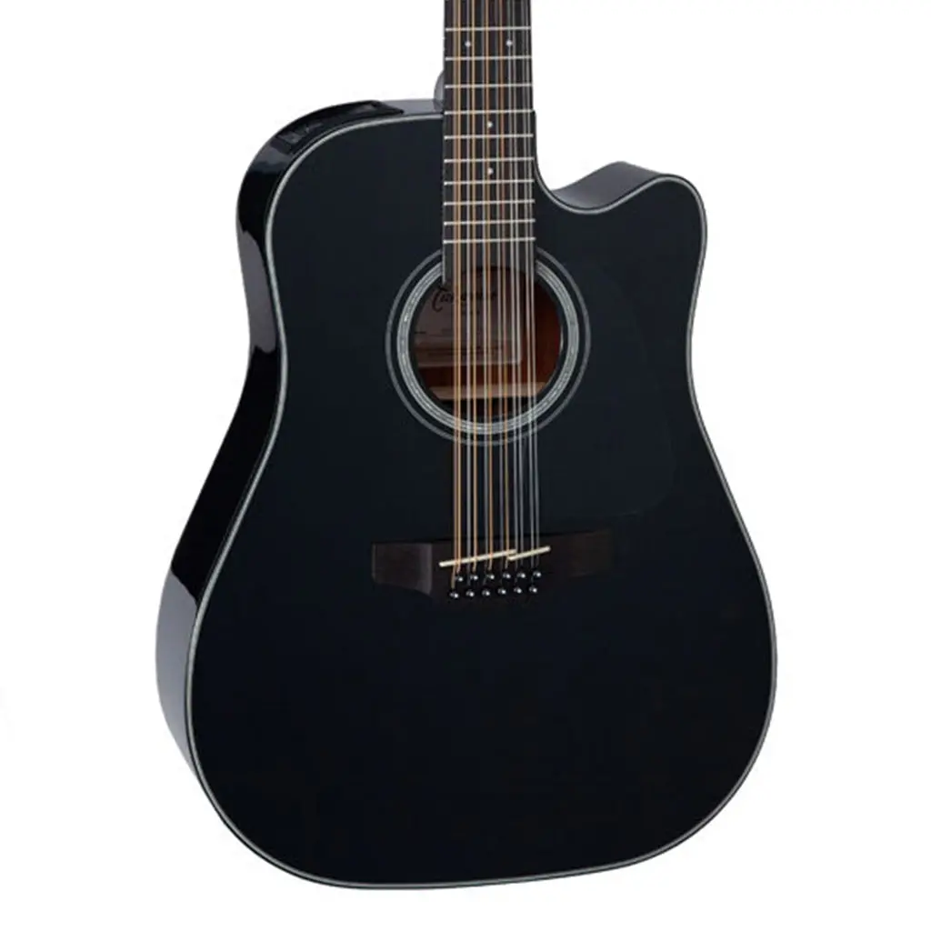 Takamine Gd30 Series 12 String Dreadnought Ac/El Guitar With Cutaway In Black Gloss Finish 1
