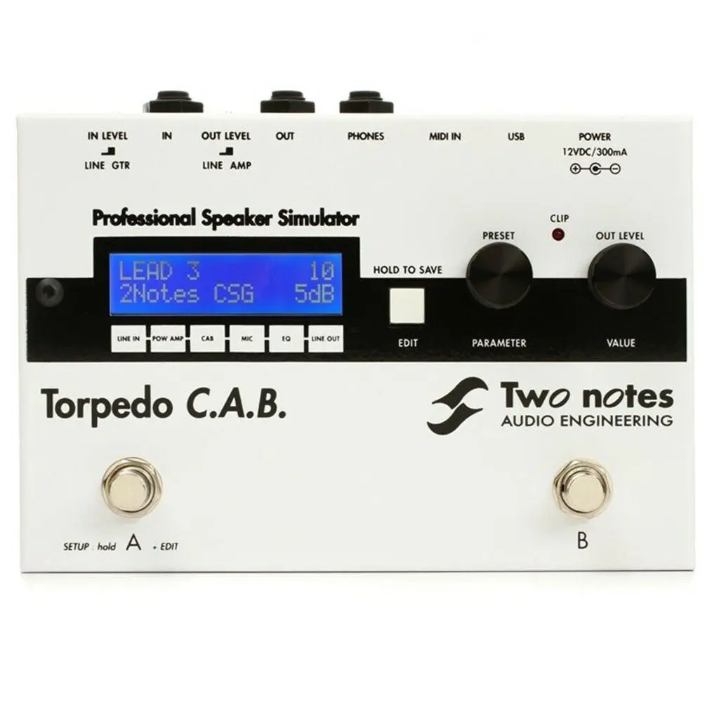 Two Notes - Torpedo C.A.B. Speaker Cabinet Simulator, Stompbox Style 1