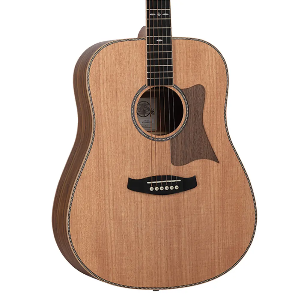 Tanglewood Tru5-Hr Reunion Pro Solid Australian Red Cedar Top Dreadnought With Hawaiian Rain Wood Back And Sides 1