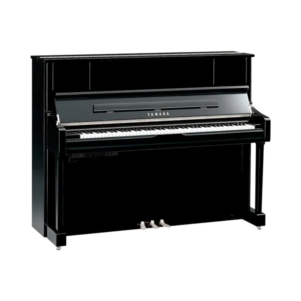 Yamaha U1jtc3pec 121Cm Upright Piano With Tc3 Transacoustic System In Polished Ebony With Chrome Fittings 1