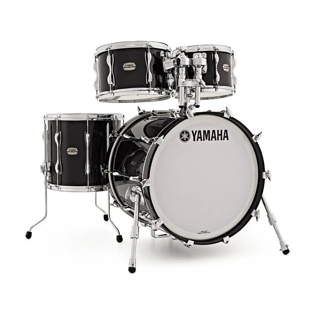 Yamaha Recording Custom 4-Piece Euro Shell Pack - Solid Black 1