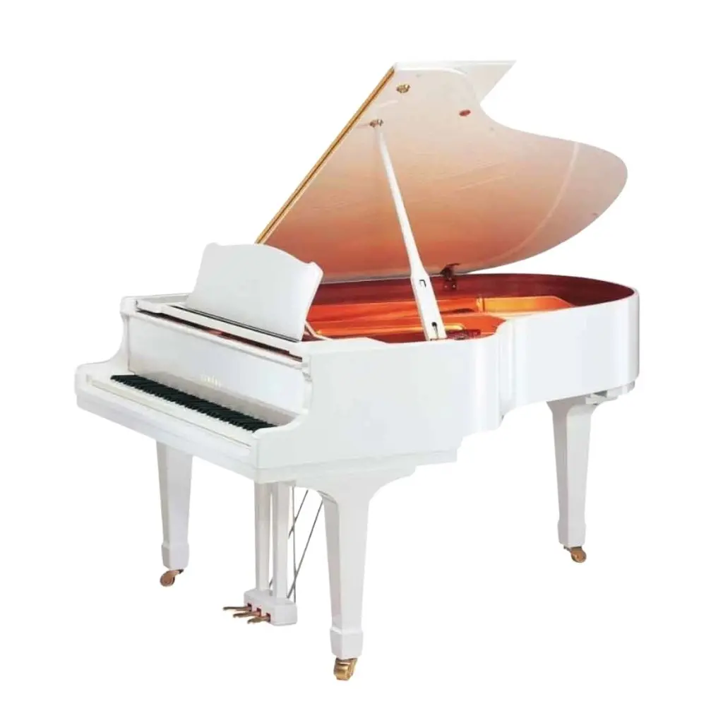 Yamaha Gc2mpwh Baby Grand Piano - Polished White 1