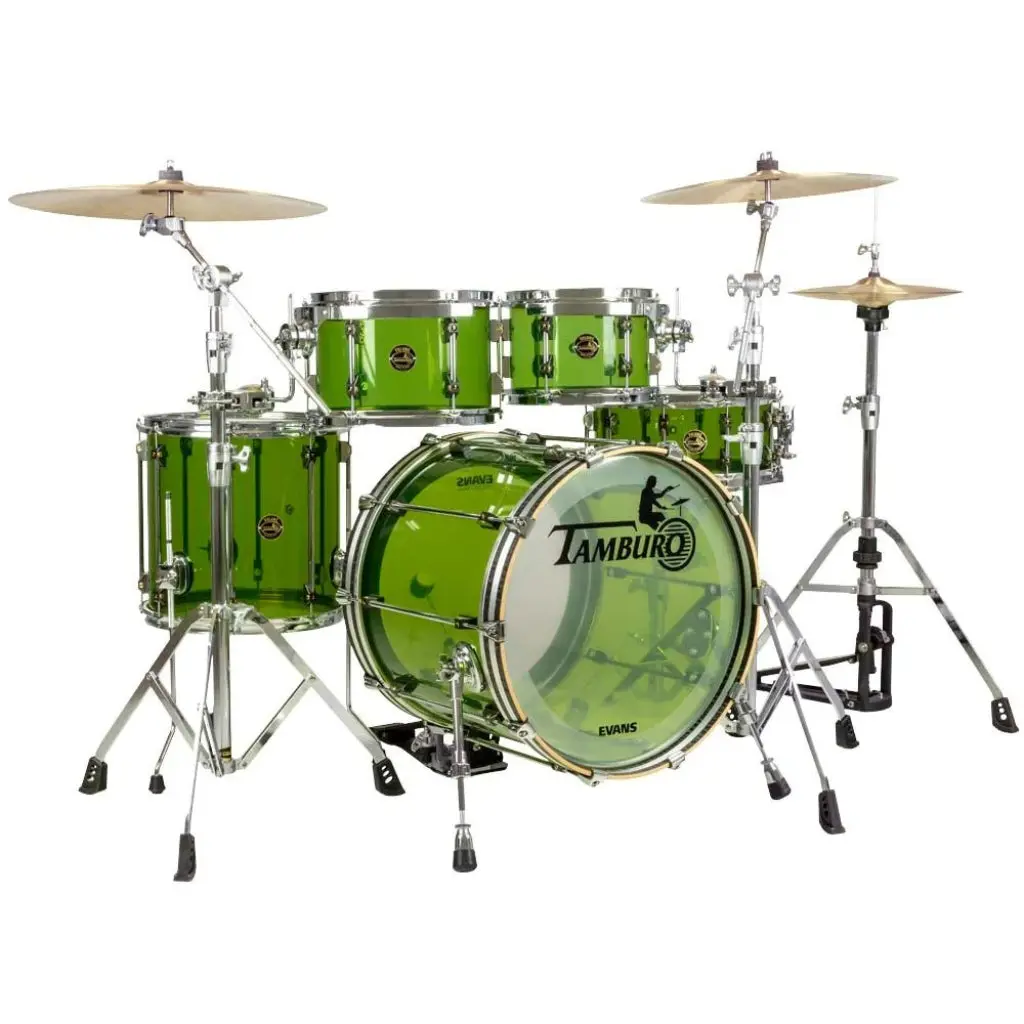 Tamburo Volume Series Acrylic 22" 5-Piece Shell Pack - Green 1