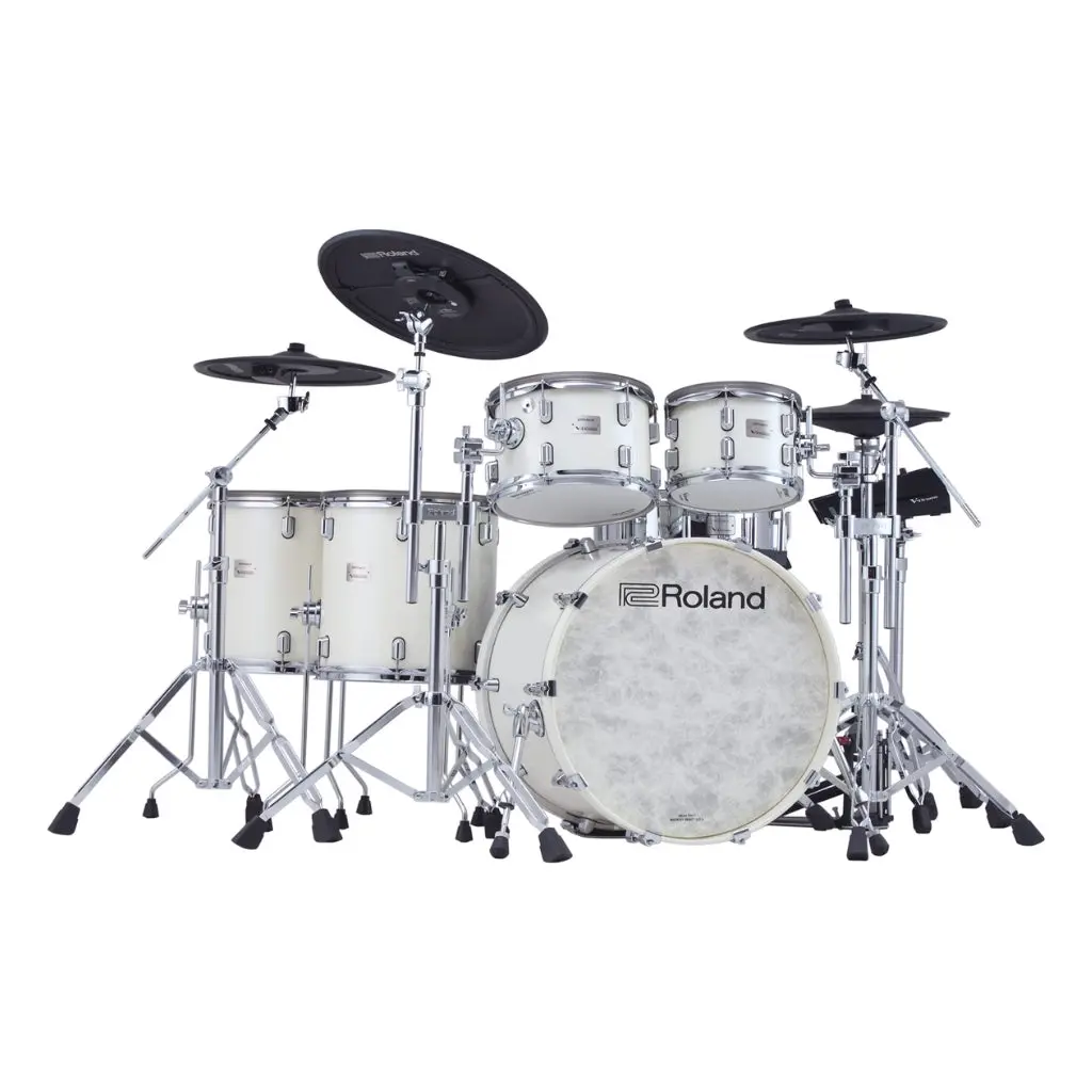 Roland Vad716pws Vad Kit Pearl White With Dw 3000 Series Hardware 1