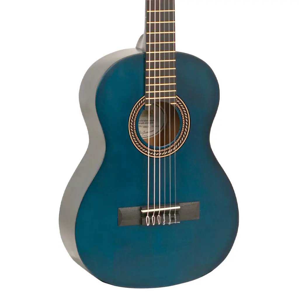 Valencia - 200 Series 1/2 Size Classical Guitar - Transparent Blue 1