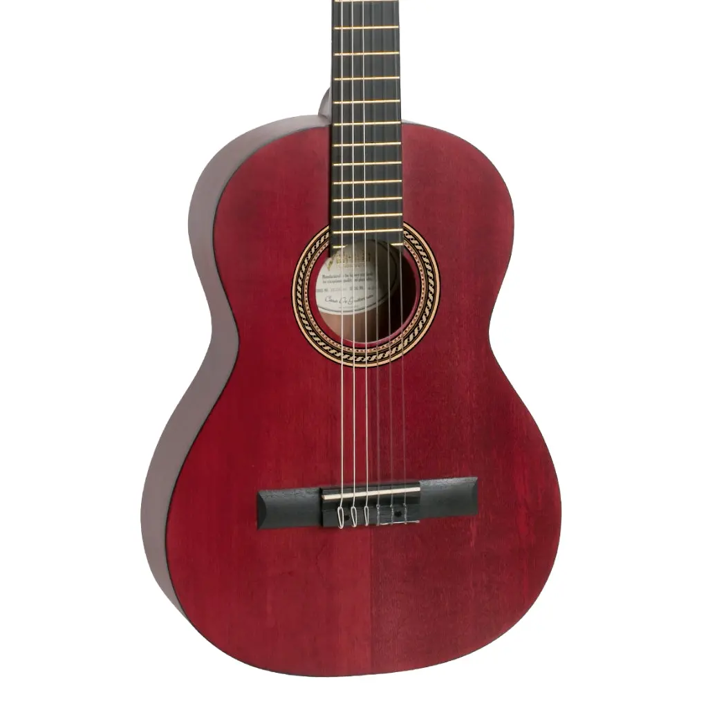 Valencia Vc203 - 3/4 Classical Guitar - Satin Transparent Wine Red 1