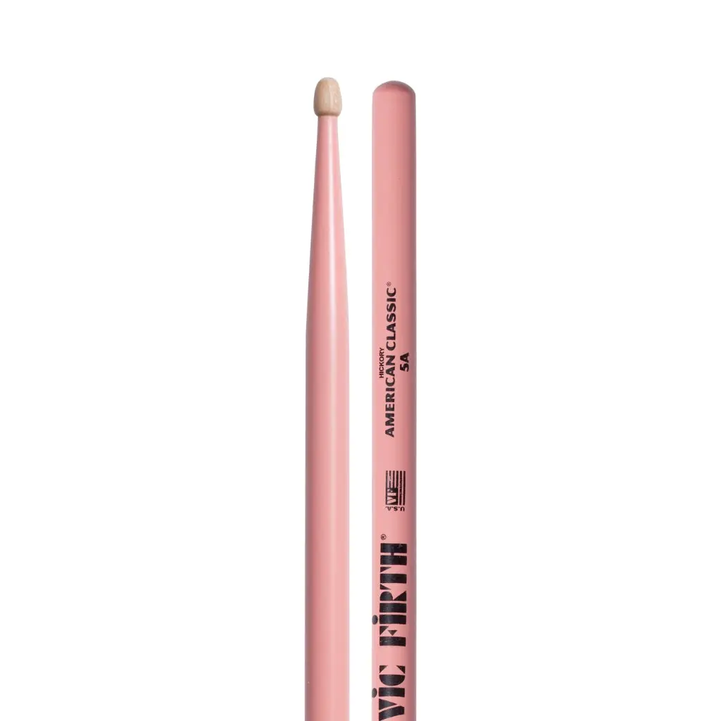 Vic Firth American Classic Wood Tip 5A In Pink Finish 1