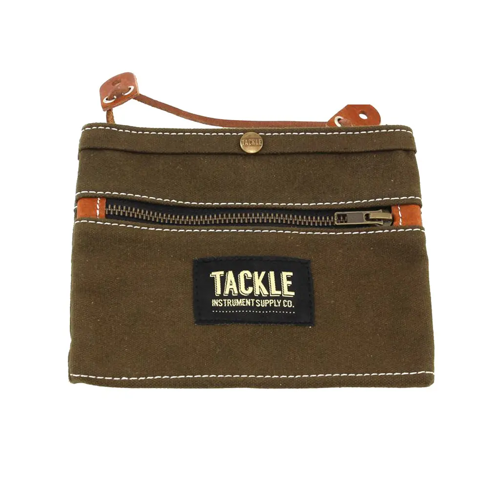 Tackle Waxed Canvas Gig Pouch - Forrest Green 1