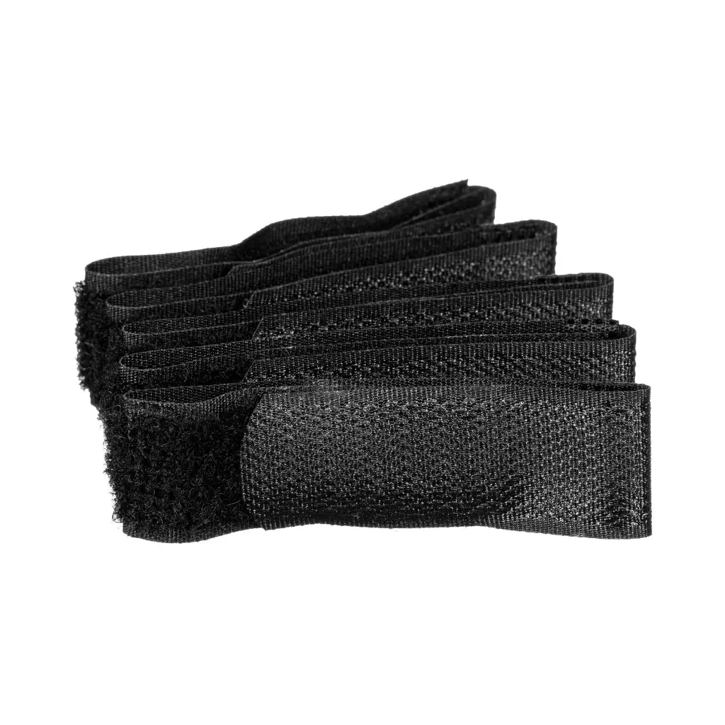 Hosa Technology Hook And Loop Organizer, 0.75" X 8", Black 5 Pack 2