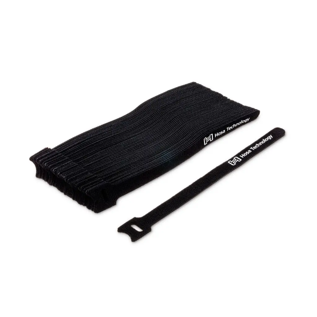 Hosa Technology Hook And Loop Cable Tie, 50Pc Black 1