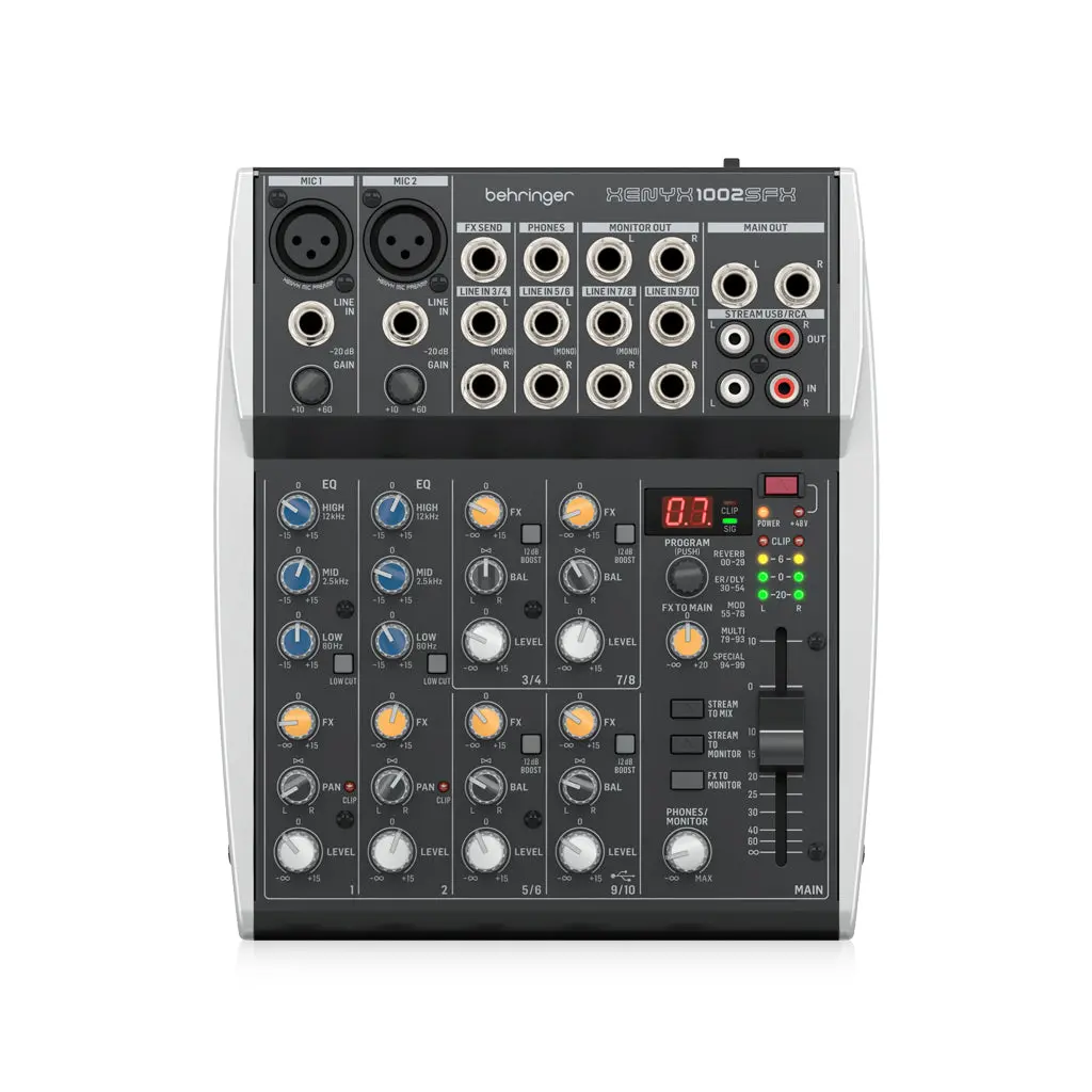 Behringer Xenyx 1002Sfx 10Ch Mixer W/Usb & Fx 1