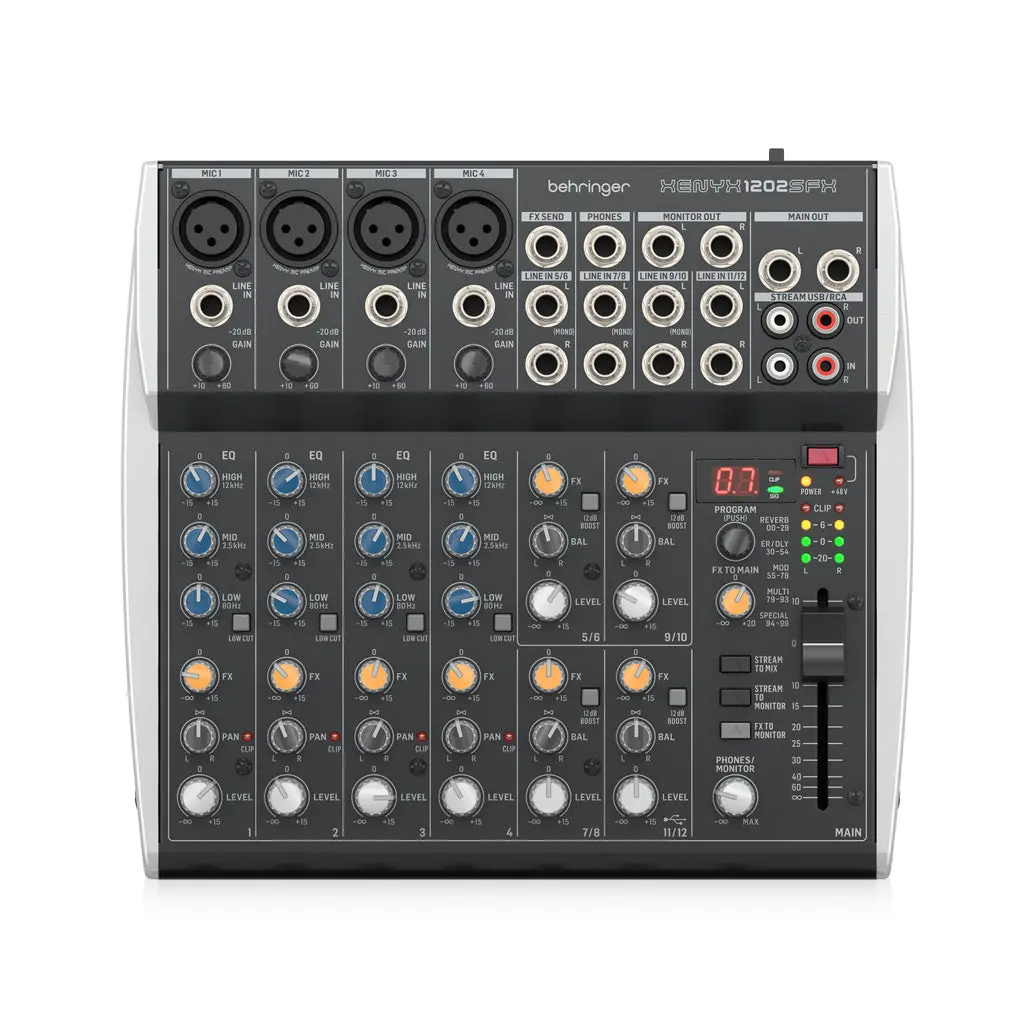 Behringer Xenyx 1202Sfx 12Ch Mixer W/Usb & Fx 1