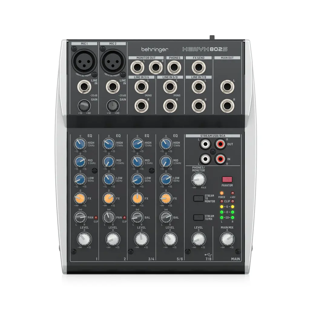 Behringer Xenyx 802S 8 Channel Mixer With Usb 1
