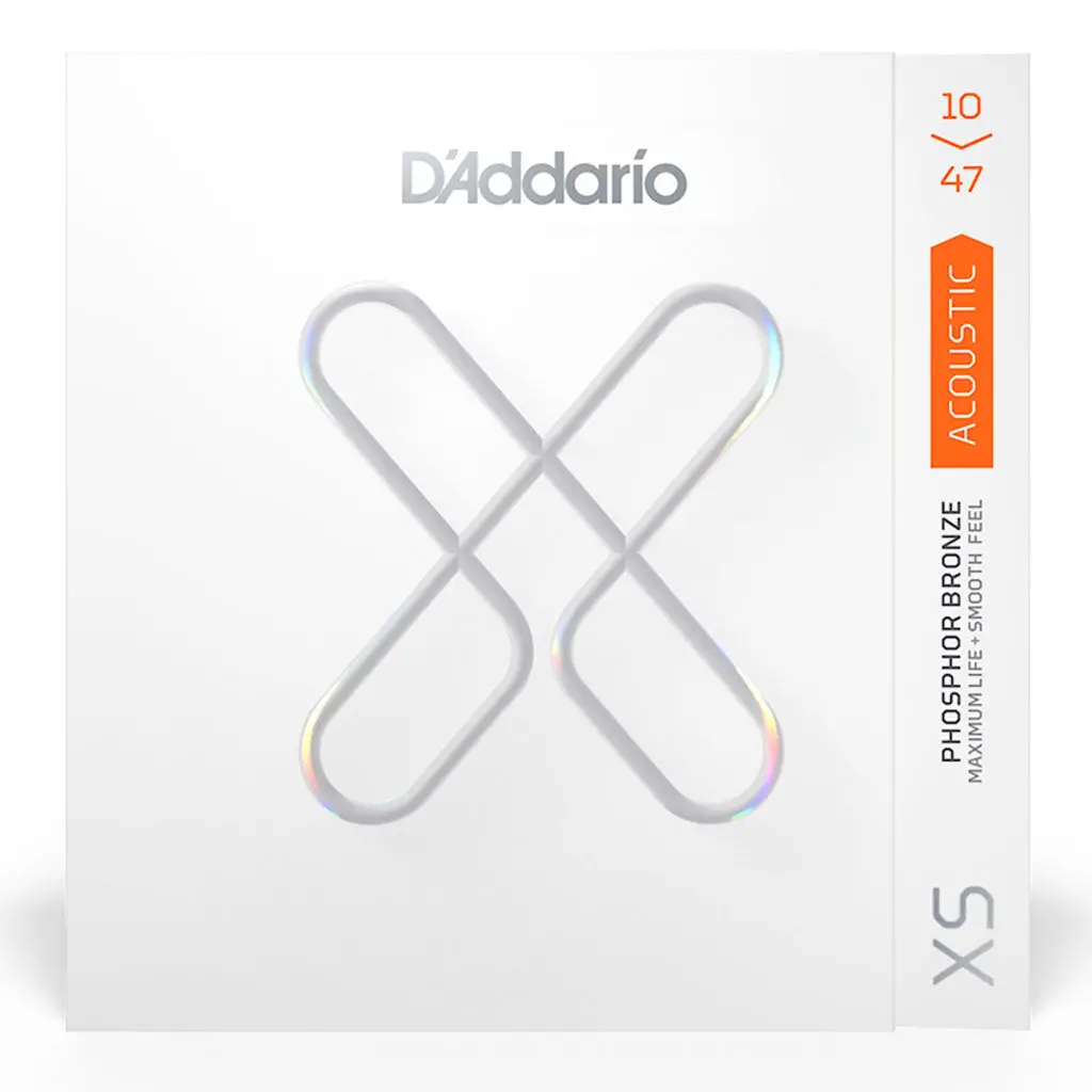 D'addario Xs Phosphor Bronze Acoustic Guitar Strings - 10-47 1