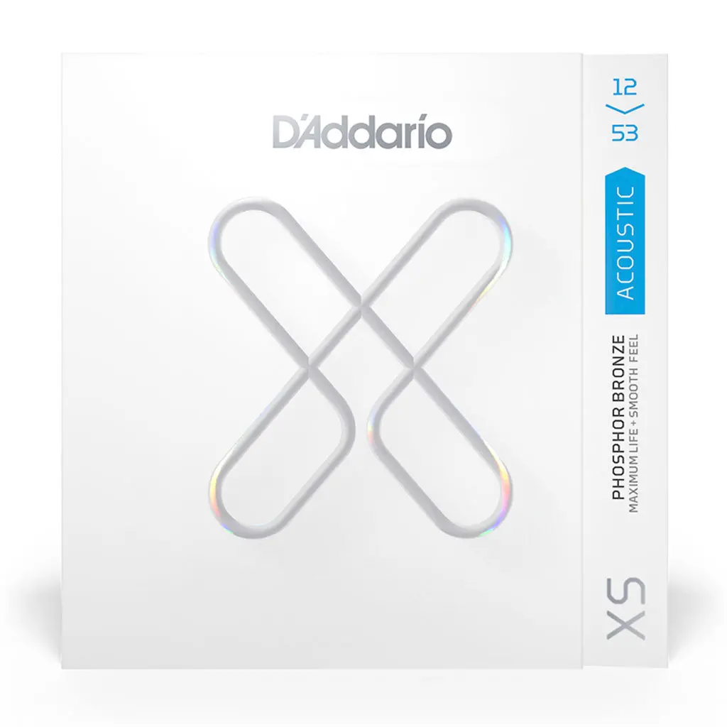 D'addario Xs Phosphor Bronze Acoustic Guitar Strings - 12-53 1