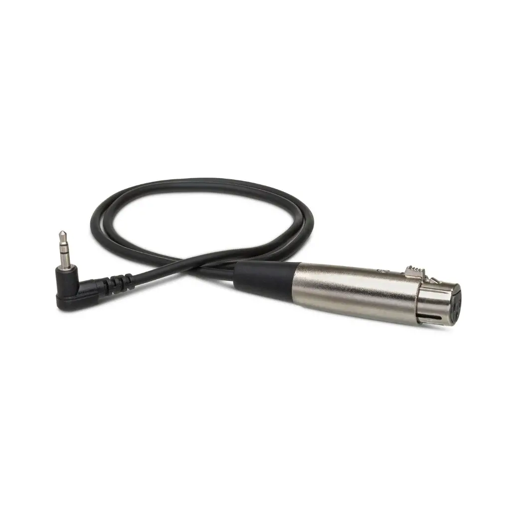 Hosa Technology Xlr3f To Right-Angle 3.5 Mm Trs Camcorder Microphone Cable 1Ft 1