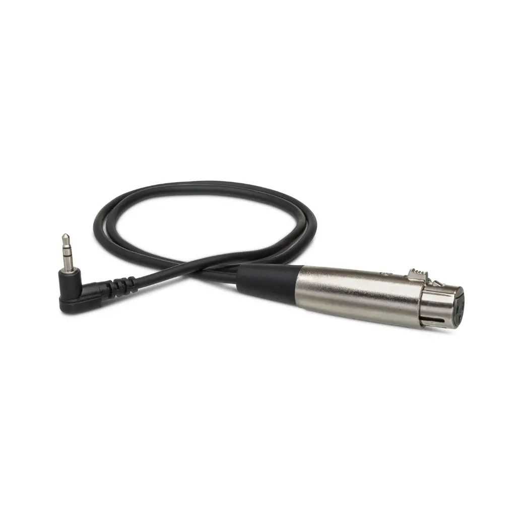 Hosa Technology Xlr3f To Right-Angle 3.5 Mm Trs Microphone Cable 2Ft 1