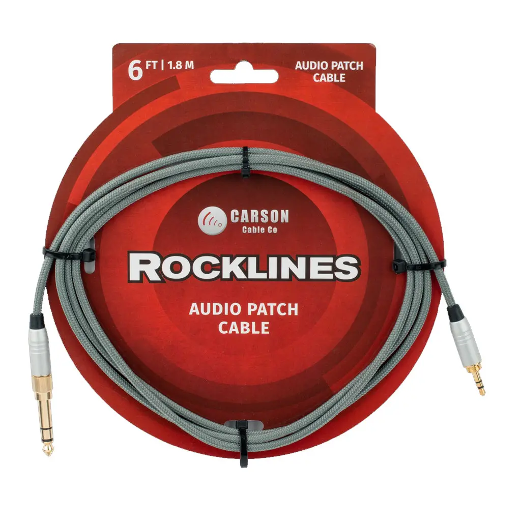 Carson Rocklines - 3.5Mm Stereo Cable W/ 6.3Mm Adapter - 6Ft 1