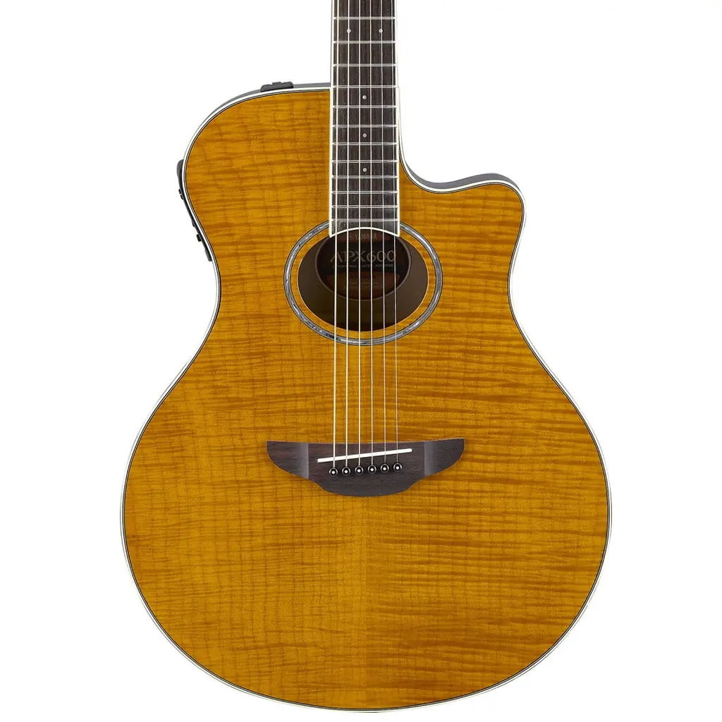 Yamaha Apx600fm Amber Flamed Maple Acoustic-Electric Guitar 1