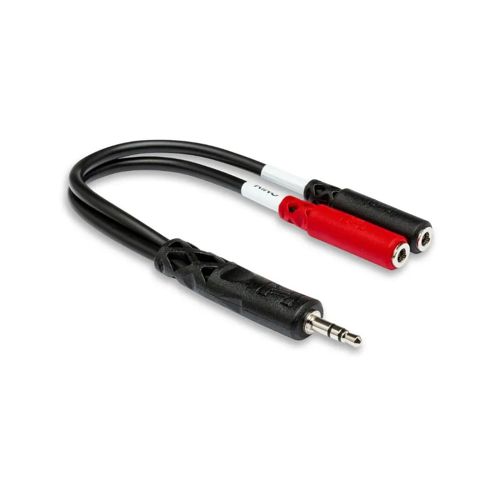 Hosa Technology 3.5 Mm Trs To Dual 3.5 Mm Tsf Stereo Breakout 1