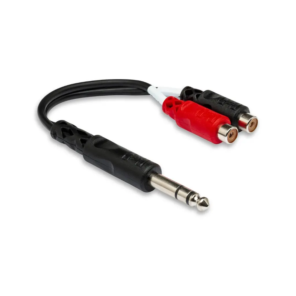 Hosa Technology 1/4 In Trs To Dual Rcaf Stereo Breakout 1