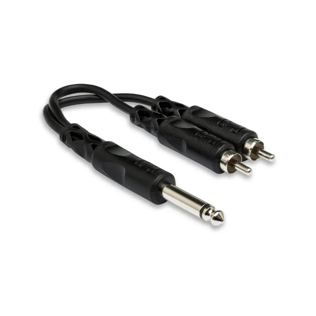 Hosa Technology 1/4 In Ts To Dual Rca Y Cable 1