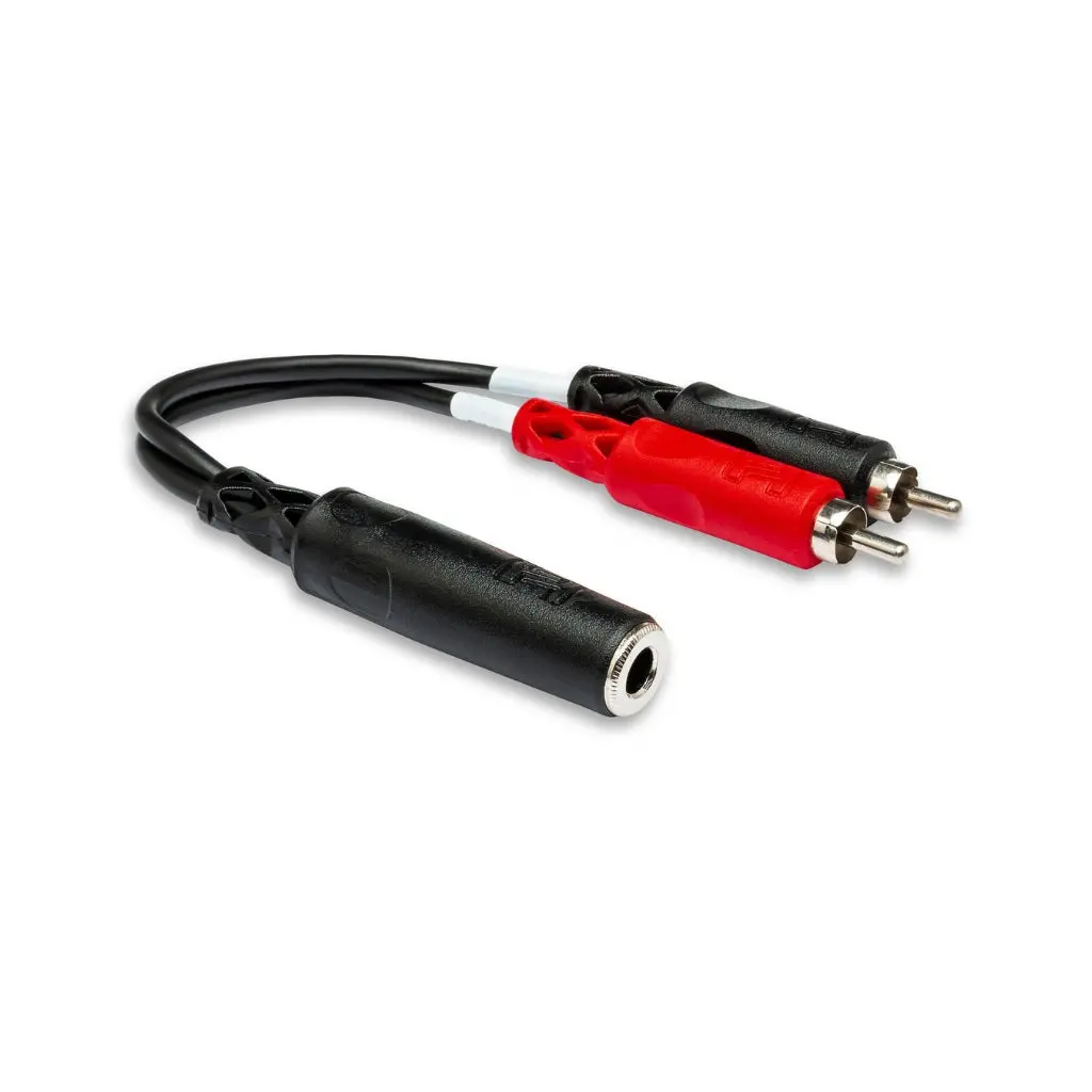 Hosa Technology 1/4 In Trsf To Dual Rca Stereo Breakout 1