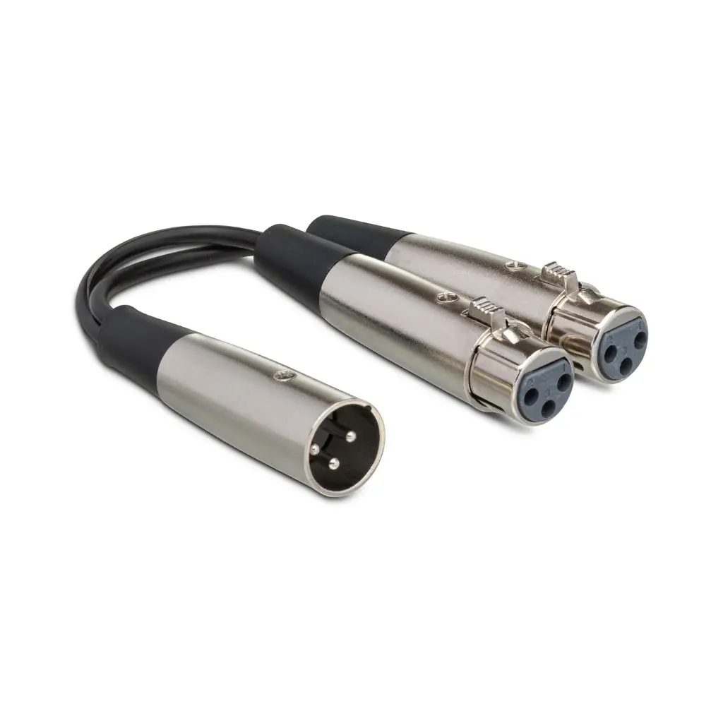 Hosa Technology Dual Xlr3f To Xlr3m Y Cable 1.5Ft 1