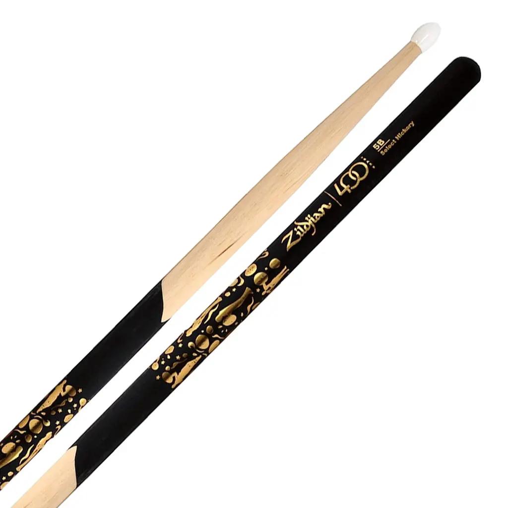 Zildjian Drumsticks Le 400 Anniversary 5Bn - Nylon - Black/Gold Dip 1