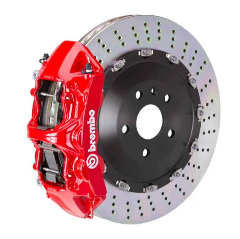 Brembo Gt Big Brake Kit For 2019+ Bmw X5 (G05) & 2020+ X6 – Front, 6-Piston Calipers, 405X34Mm Drilled 2-Piece Rotors (Red Finish) 1