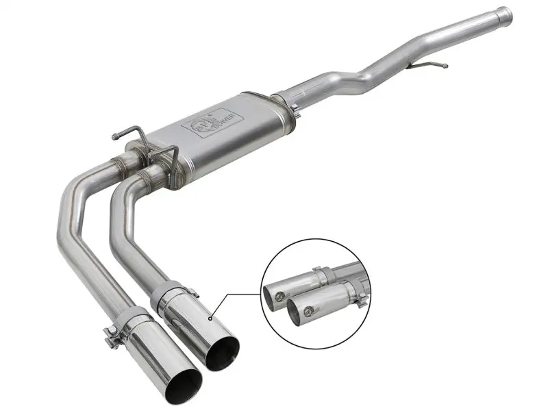 Afe Rebel Series 3In-2.5In 409 Ss Cat-Back Exhaust 09-18 Gm Silverado/Sierra 1500 V6-4.3L / V8-4.6L 1
