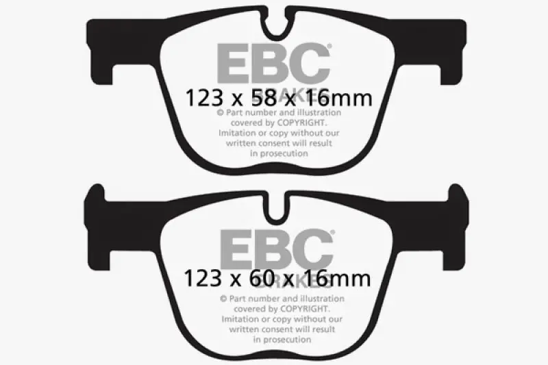 Ebc Redstuff High-Performance Rear Brake Pads For 2012+ Bmw 335I Turbo (F30 Platform) 1